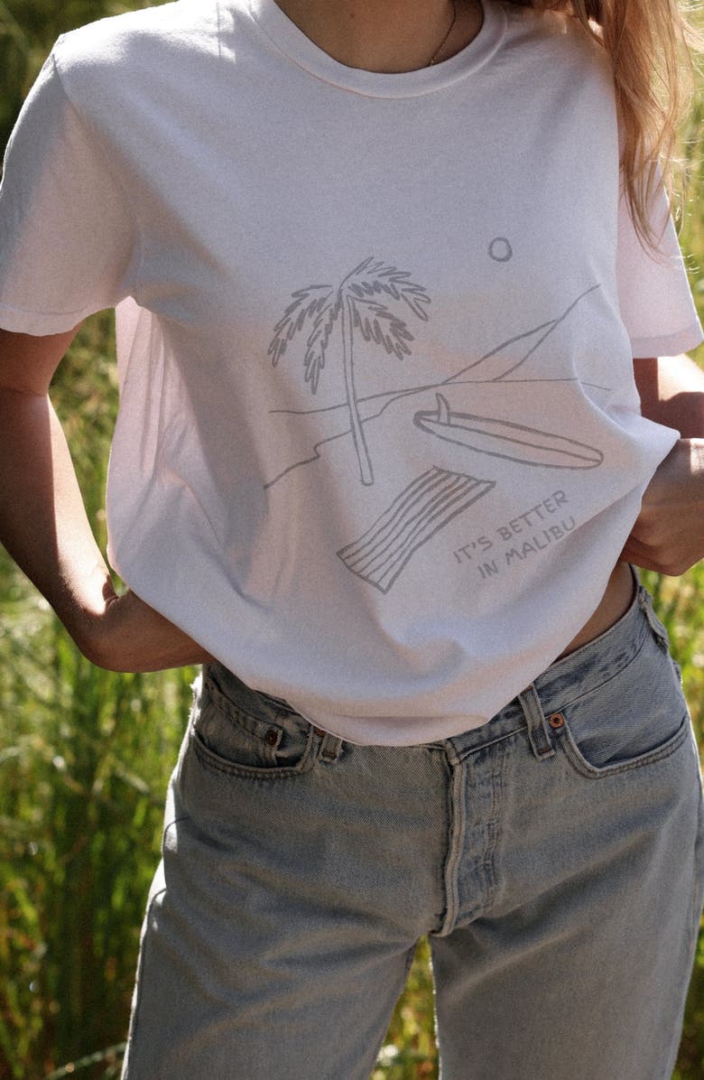 CALIFORNIA INCLINE It's Better In Malibu Tee, Alternate, color, Salt