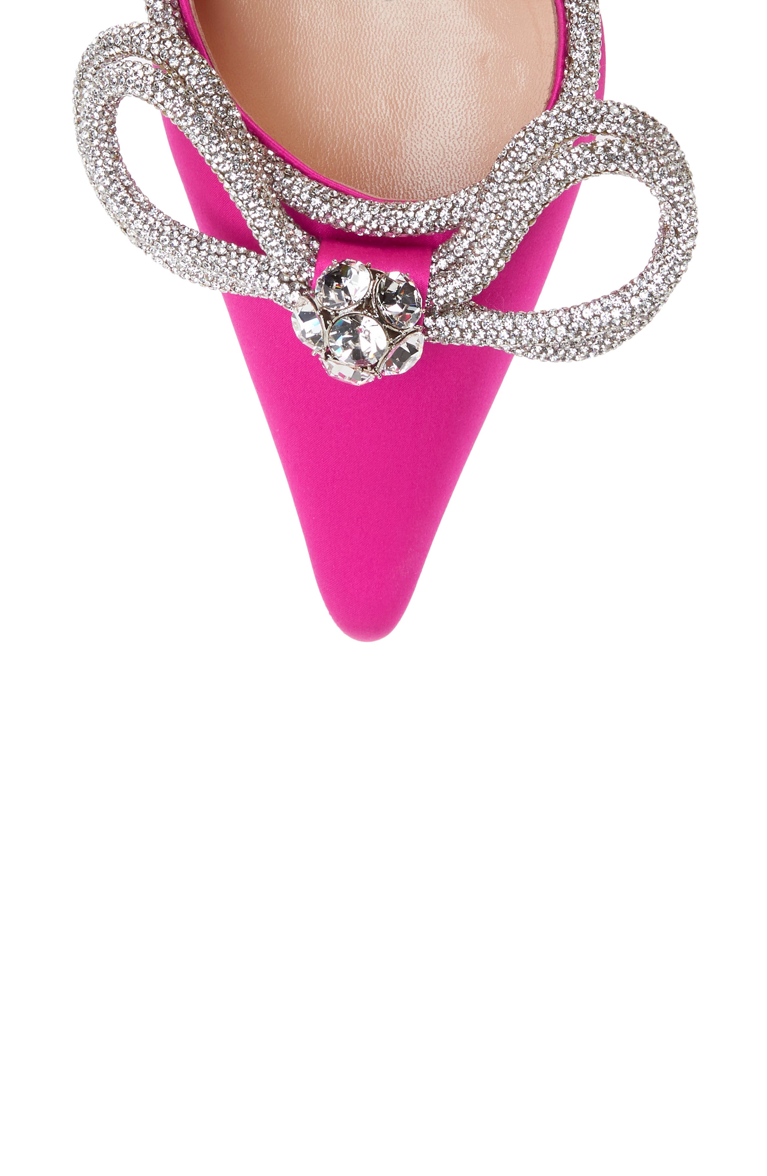 Mach & Mach Double Crystal Bow Pointed Toe Pump, Alternate, color, 