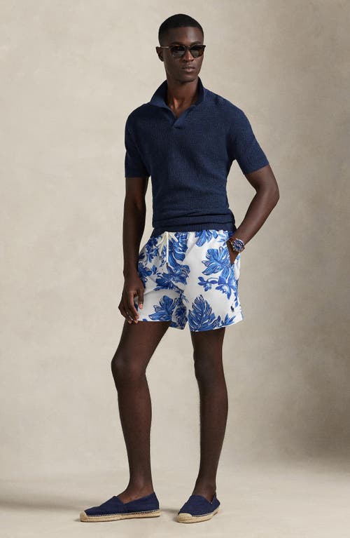 Polo Ralph Lauren 5.75 Traveler Classic Swim Trunks In Blue