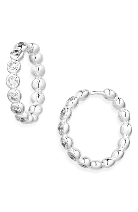 Medium Tennis Hoop Earrings