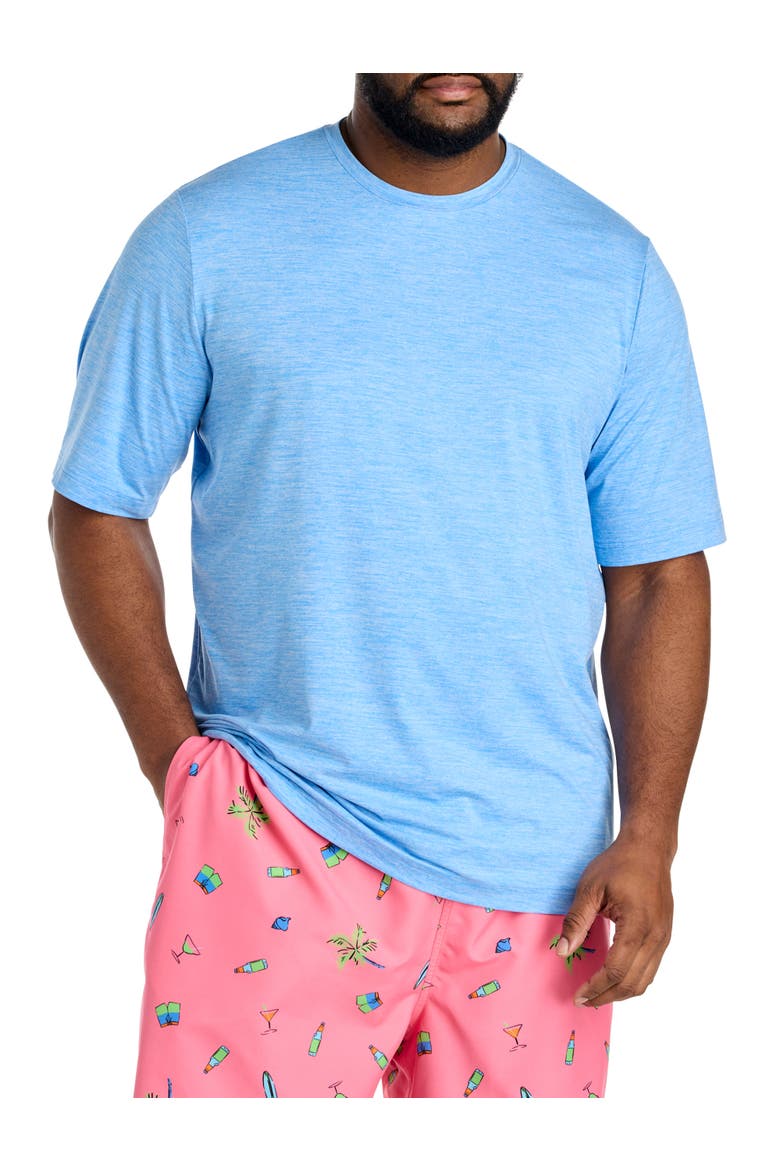 Big & Tall Marled Swim Top, Main, color, MARINA BLUE HEATHER