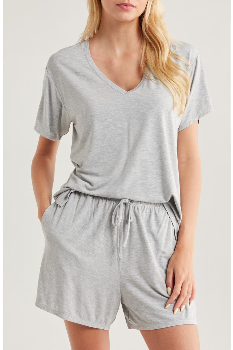 Cool Touch Short Pajamas, Main, color, GREY HEATHER