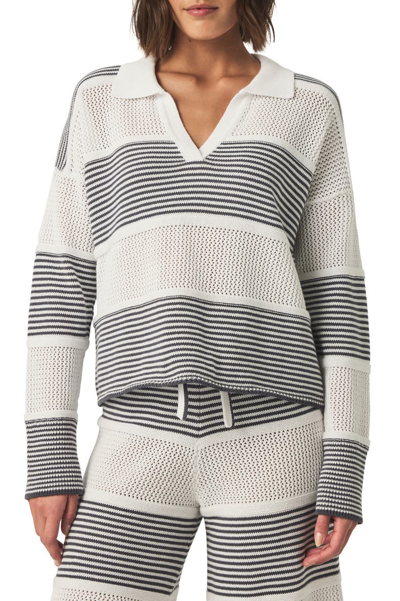 Ronnie Colorblock Sweater, Main, color, INK STRIPE