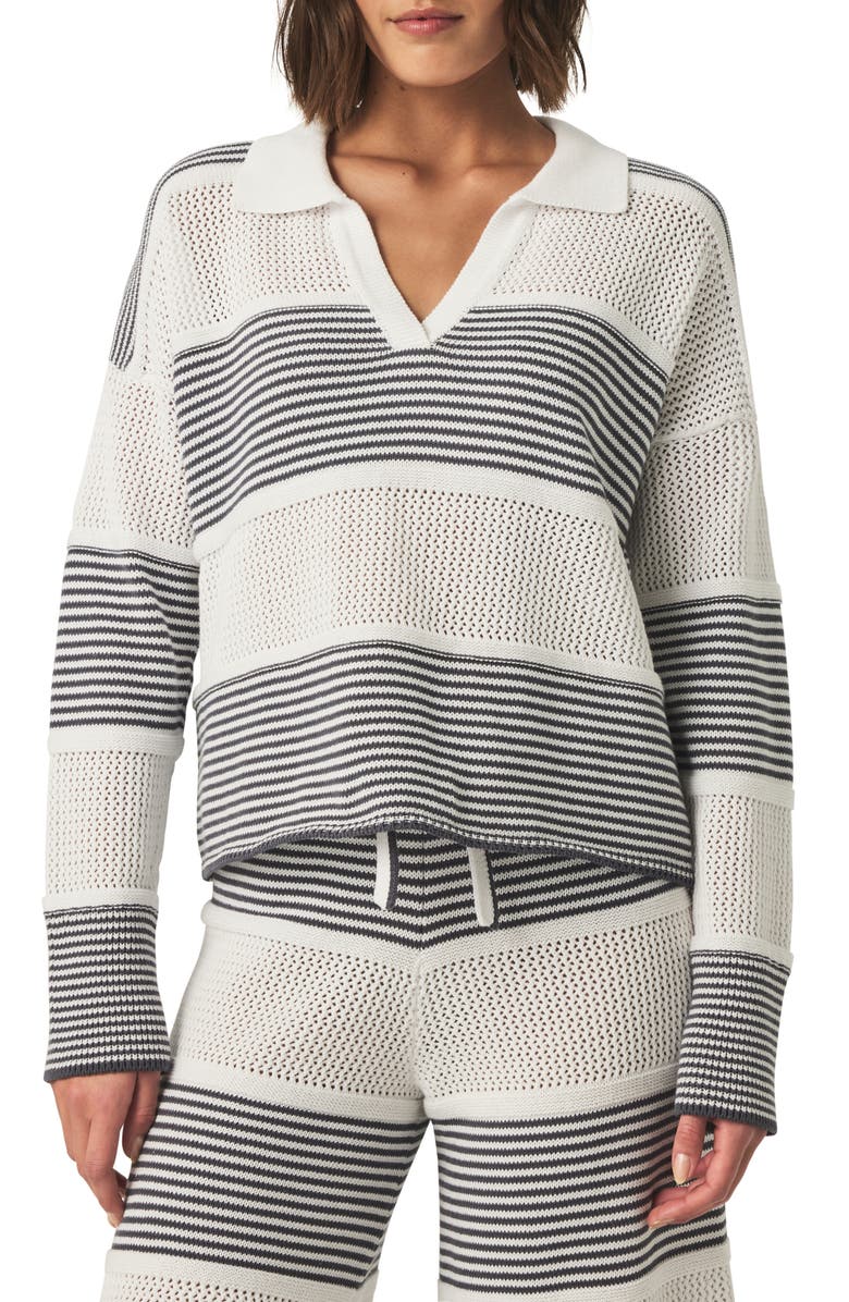 Splendid Ronnie Colorblock Sweater, Main, color, Ink Stripe