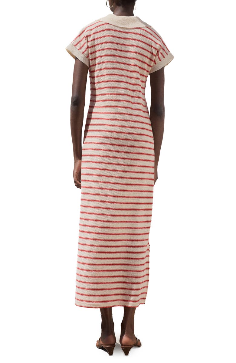 MANGO Stripe Knit Dress, Alternate, color, Red