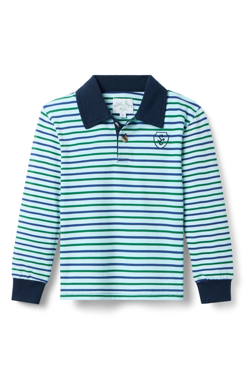 Rhodes Golf Stripe Long Sleeve Polo