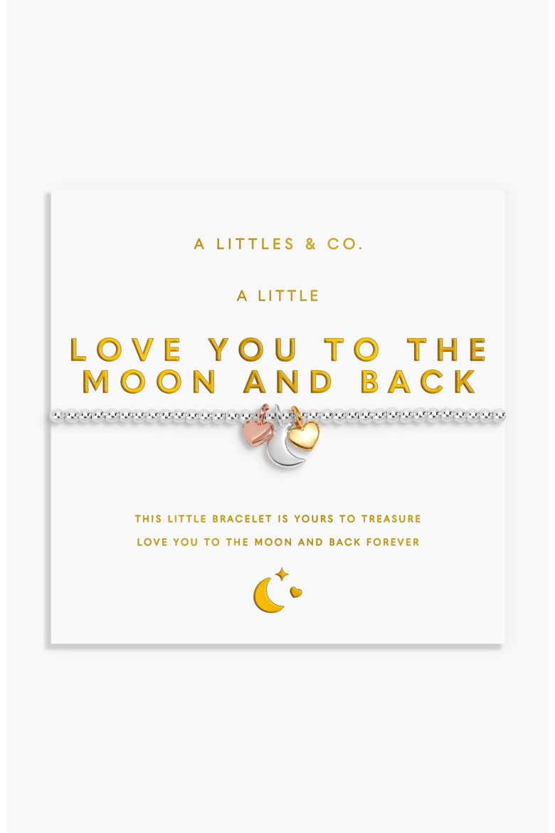A Little Charmed Moments 'Love You To The Moon And Back' Bracelet, Main, color, Silver, Gold, & Rose Tone