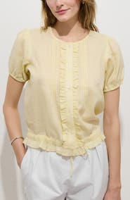Alex Mill Brittany Ruffle Pintuck Top