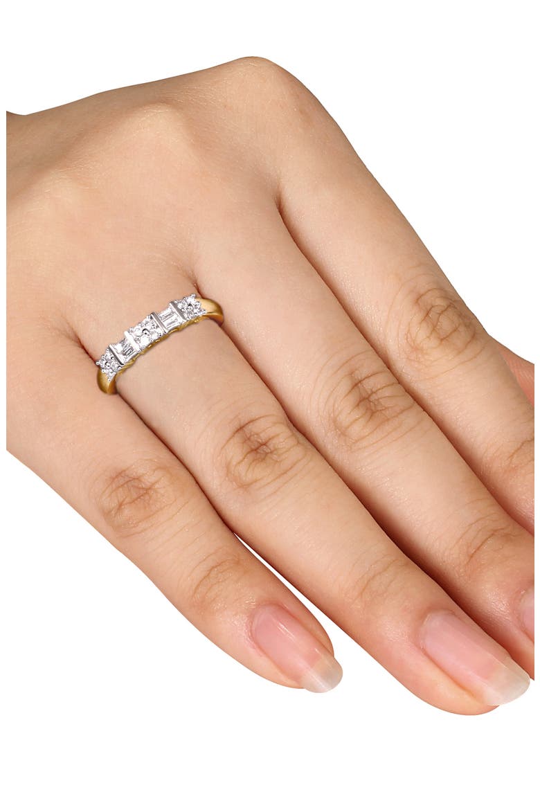 Baguette & Round Diamond Ring - 0.26ct., Alternate, color, WHITE