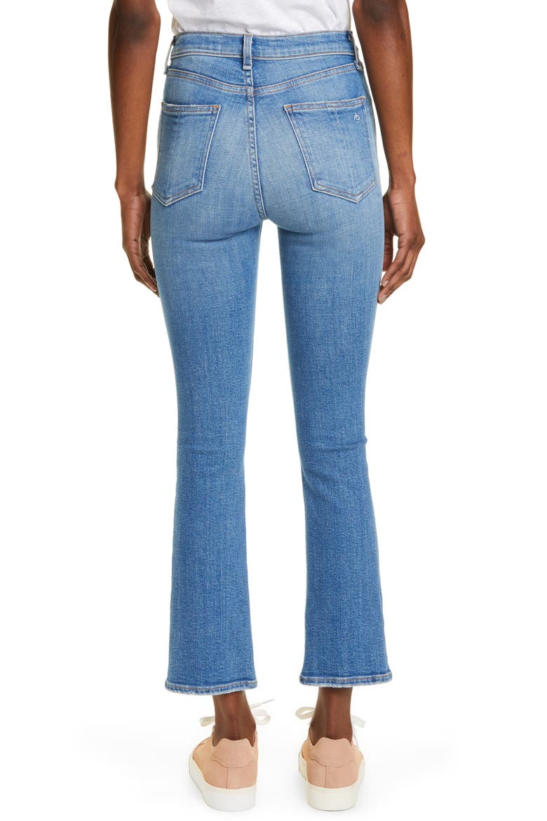 Nina High Waist Ankle Flare Jeans, Alternate, color, GRAVEL