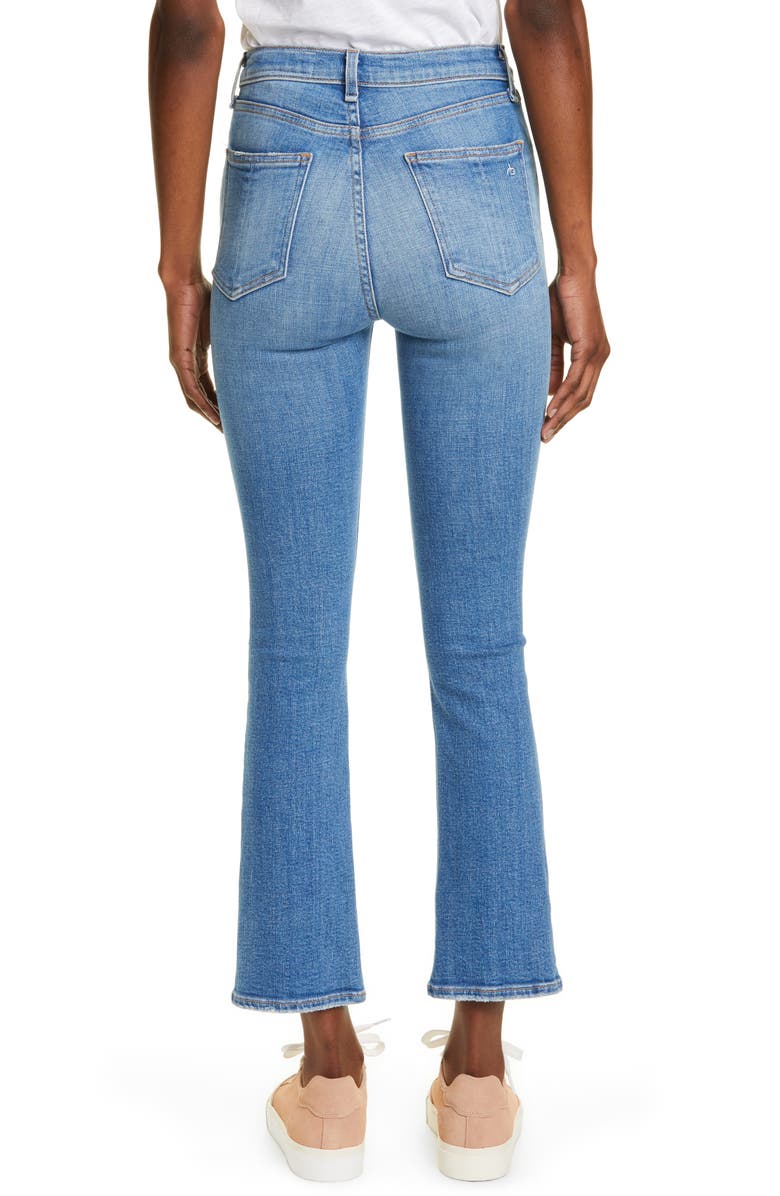 rag & bone Nina High Waist Ankle Flare Jeans, Alternate, color, 