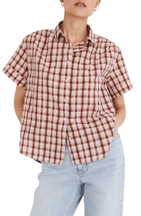 Baybrook Plaid Cotton Seersucker Shirt