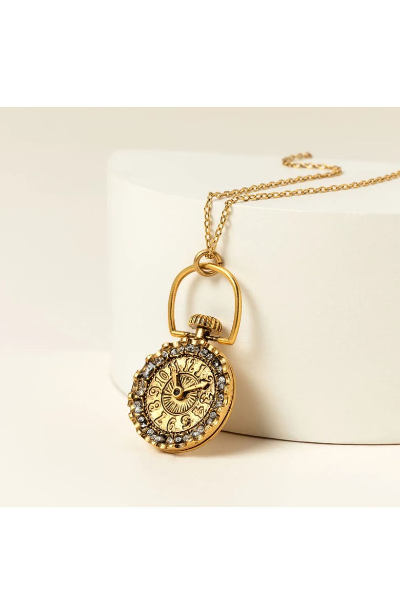 Uncommon Goods 1111 Locket by Ariana Ost, Main, color, Gold With Crystals