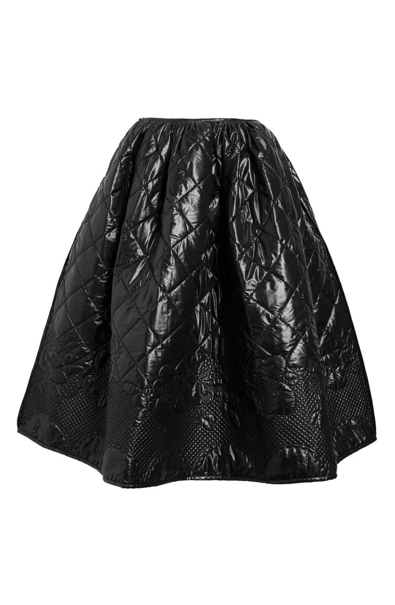 Cecilie Bahnsen Mala Floral Quilted Recycled Polyester Blend A-Line Skirt, Main, color, 