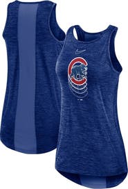 Nike Women's Nike Royal Chicago Cubs Logo Fade High Neck Performance Tank Top