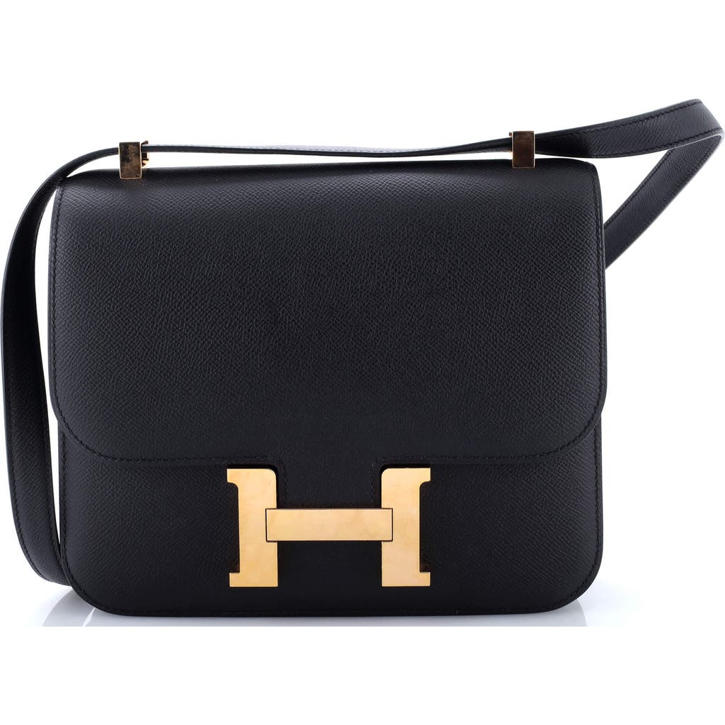 Pre-owned Hermes Hermes Constance Bag Epsom 24 In Black