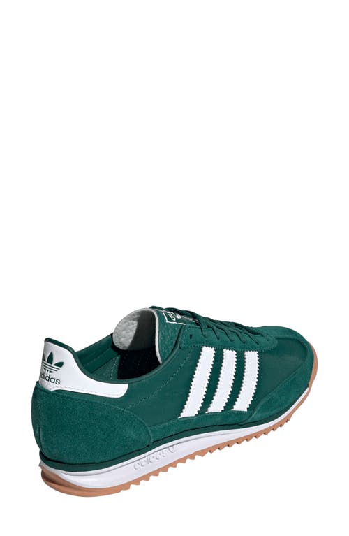 Shop Adidas Originals Adidas Sl 72 Sneaker In Green/white/off White