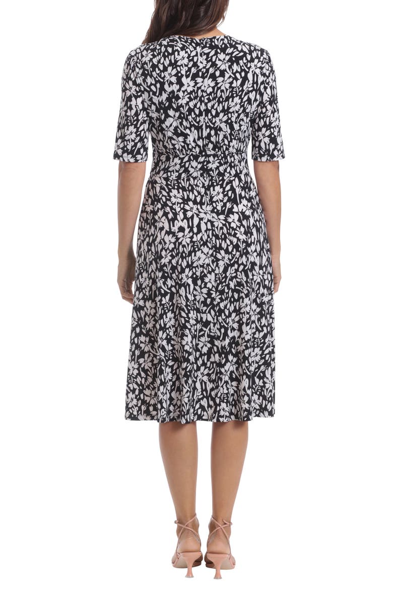 London Times Floral Jersey A-Line Dress, Alternate, color, 