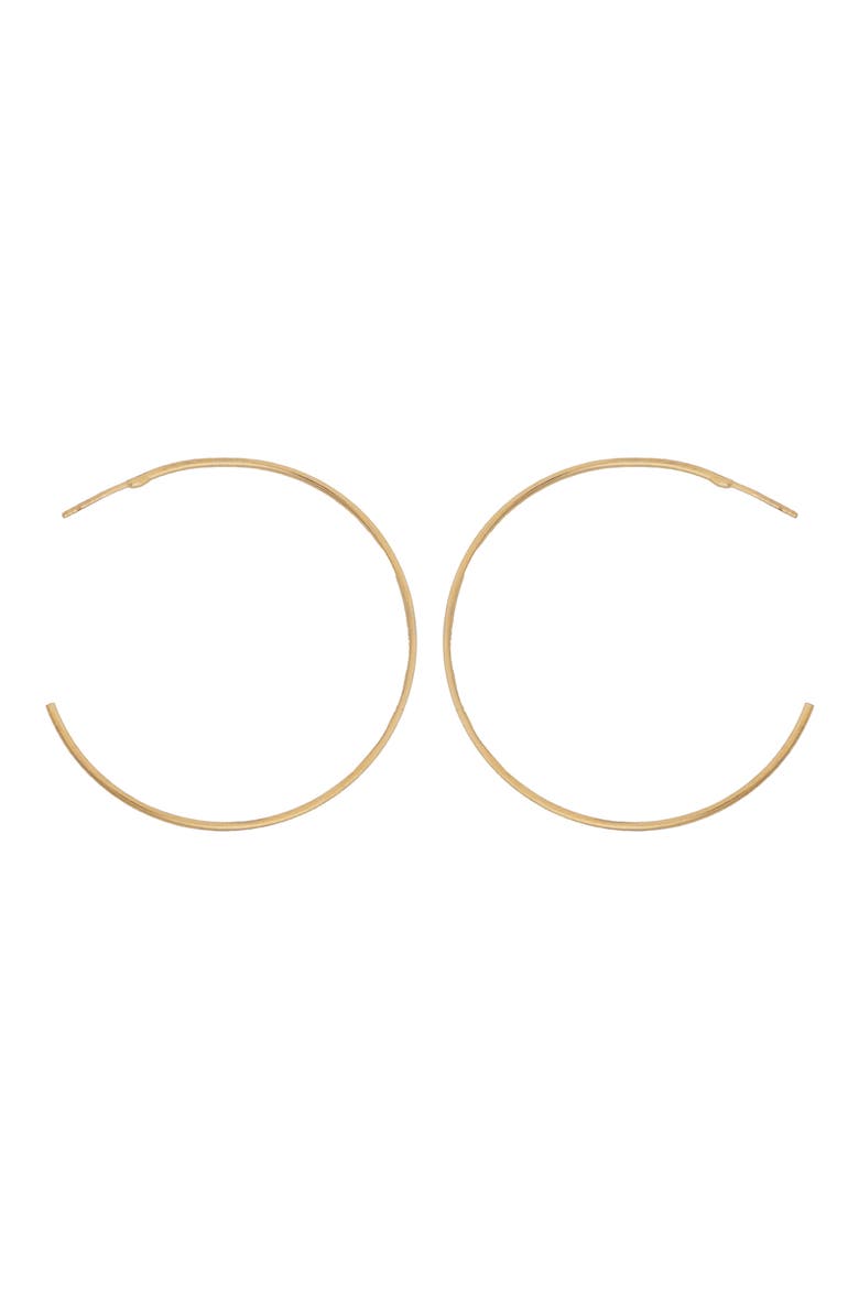 Thin Hoop Earrings, Main, color, GOLD