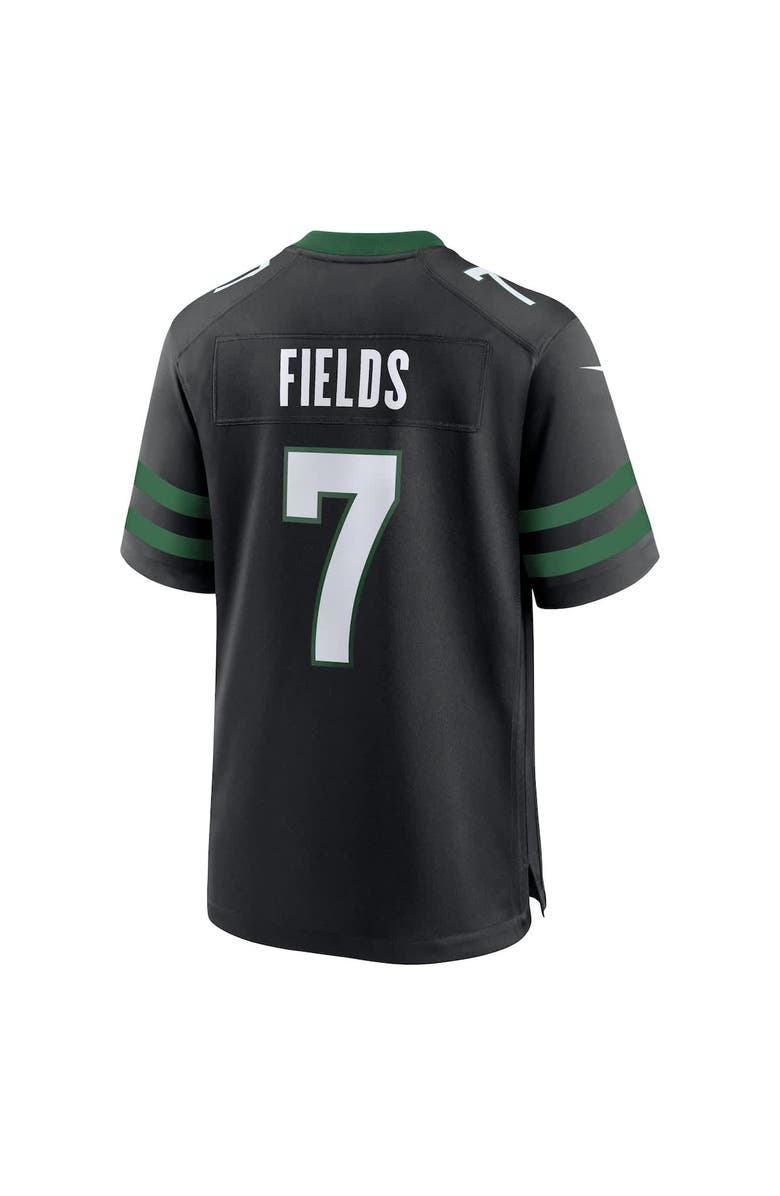 Nike Men's Nike Justin Fields Stealth Black New York Jets Game Jersey, Alternate, color, Black