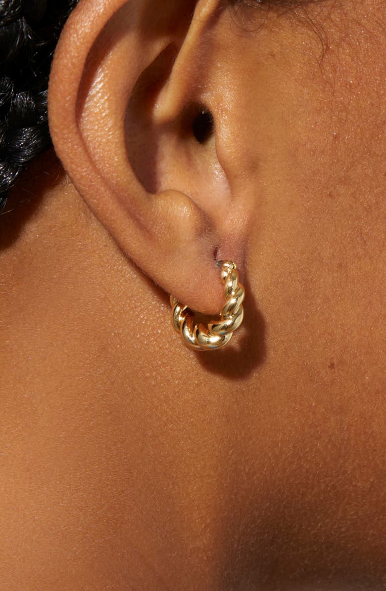 Ana Luisa Twisted Hoop Earrings - Paris Small, Alternate, color, Gold