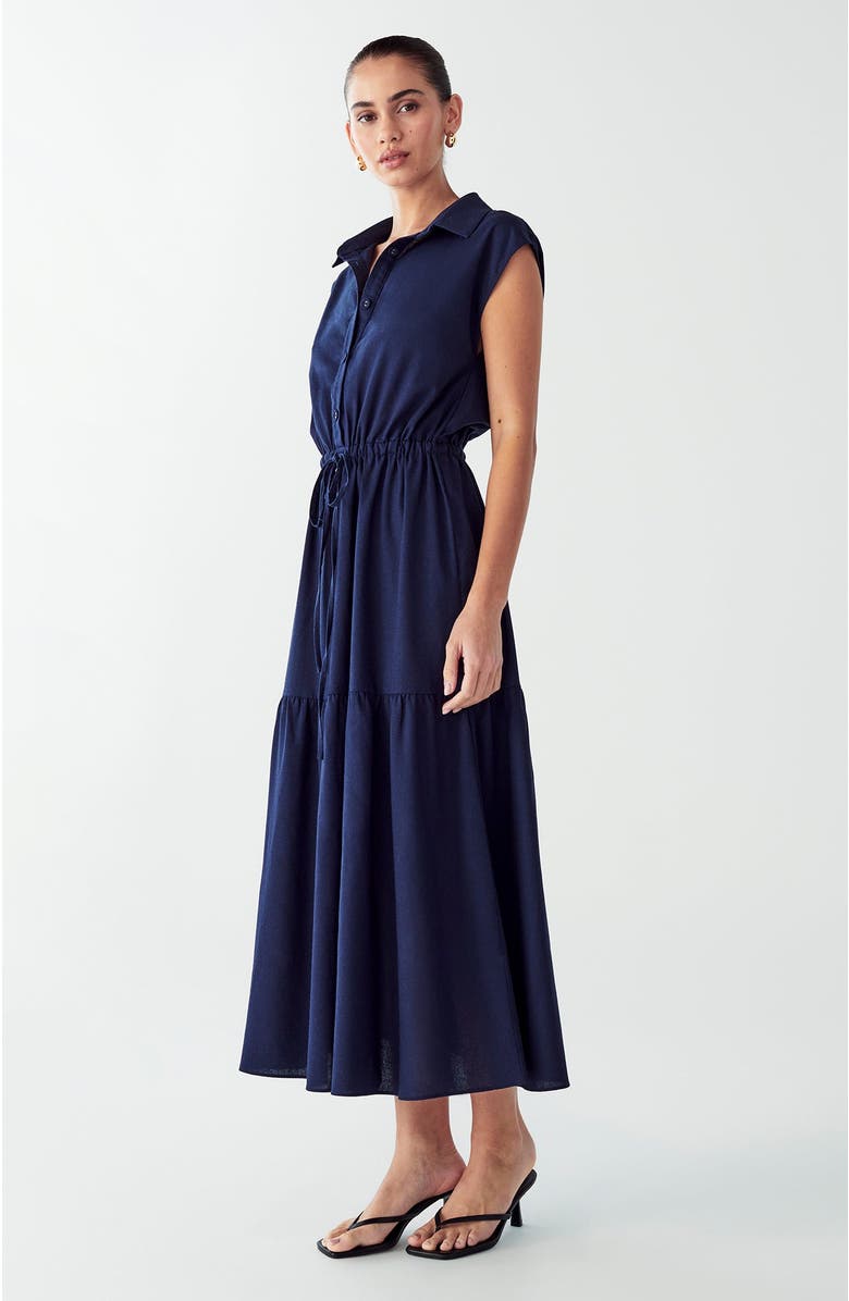 WILLA Marle Midi Dress, Alternate, color, Navy Blue