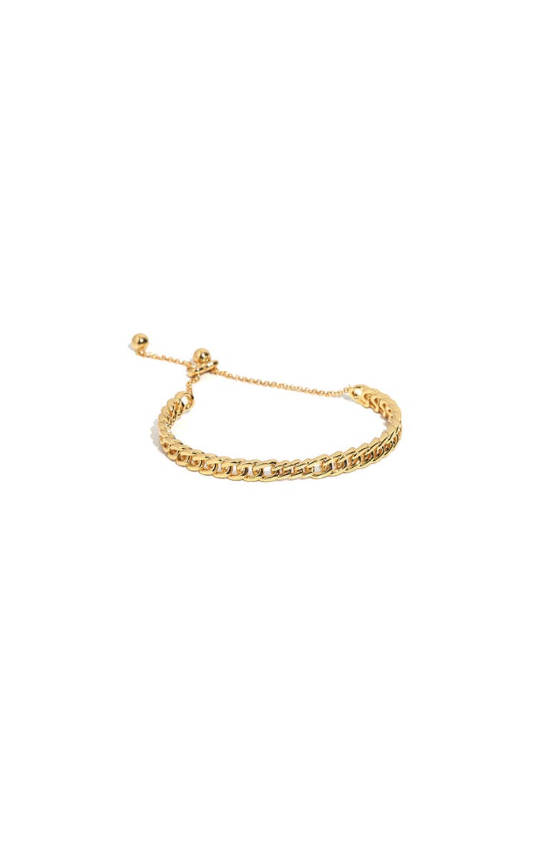 ZARUX Simple Delicate Cuban Bracelet, Alternate, color, Yellow Gold