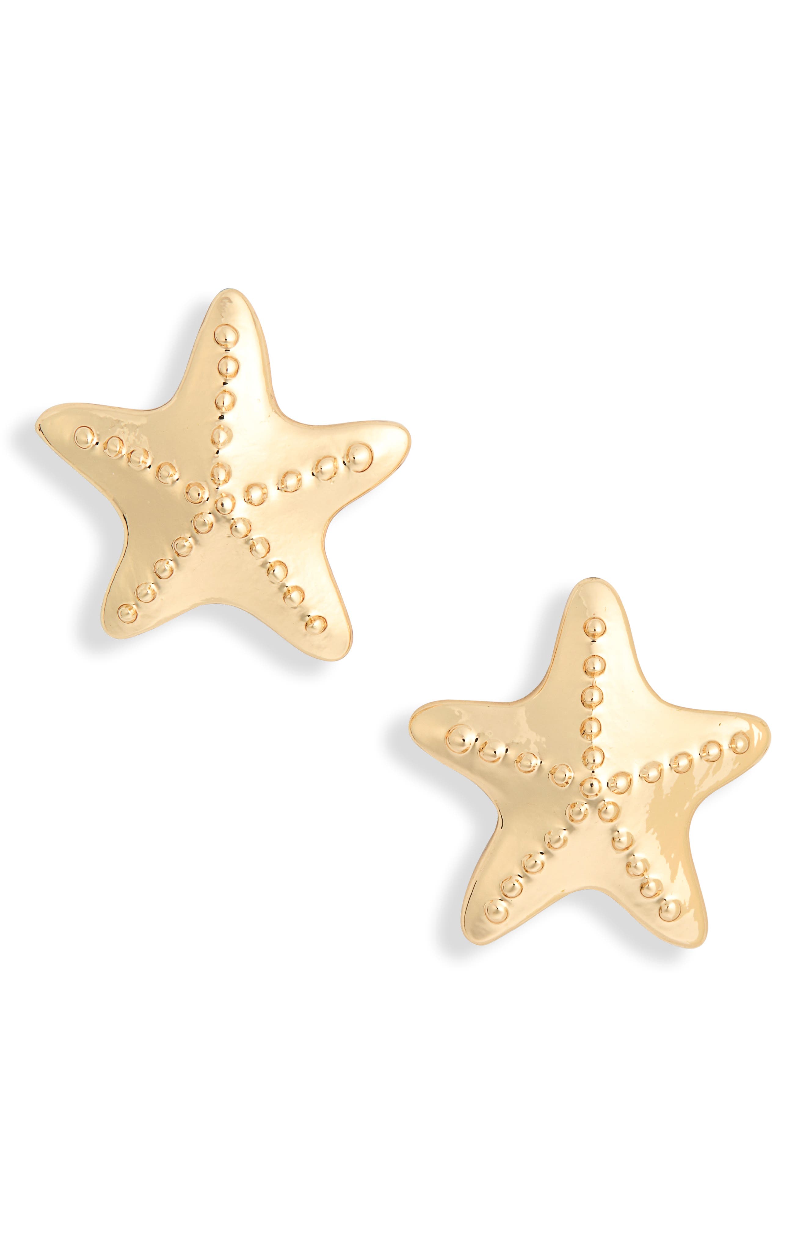 NORDSTROM RACK Textured Starfish Stud Earrings