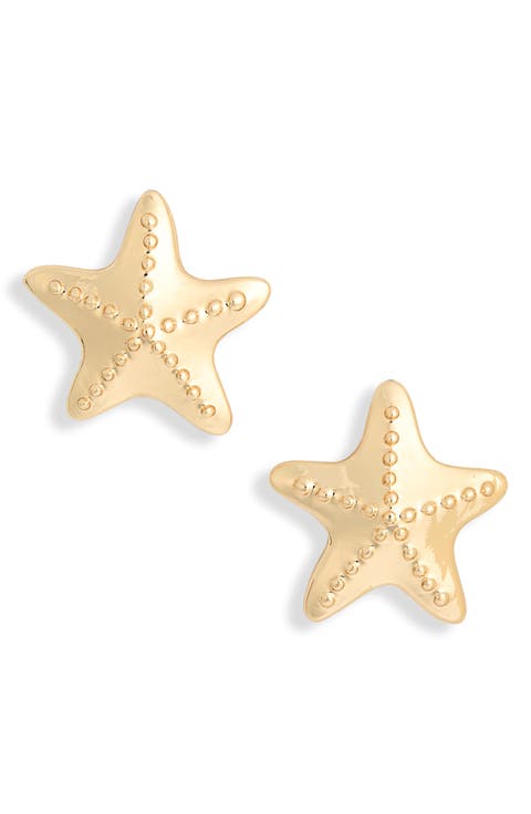 Textured Starfish Stud Earrings