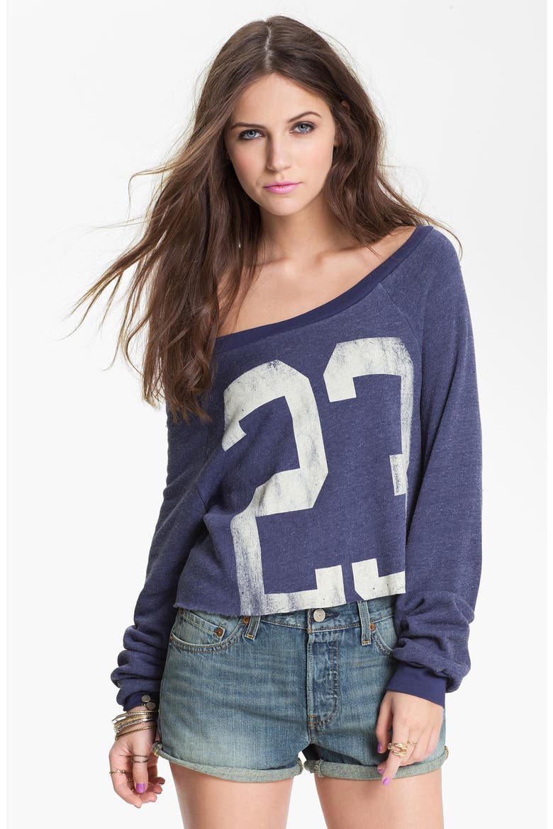 '23' Graphic Varsity Sweatshirt, Main, color, BLUE