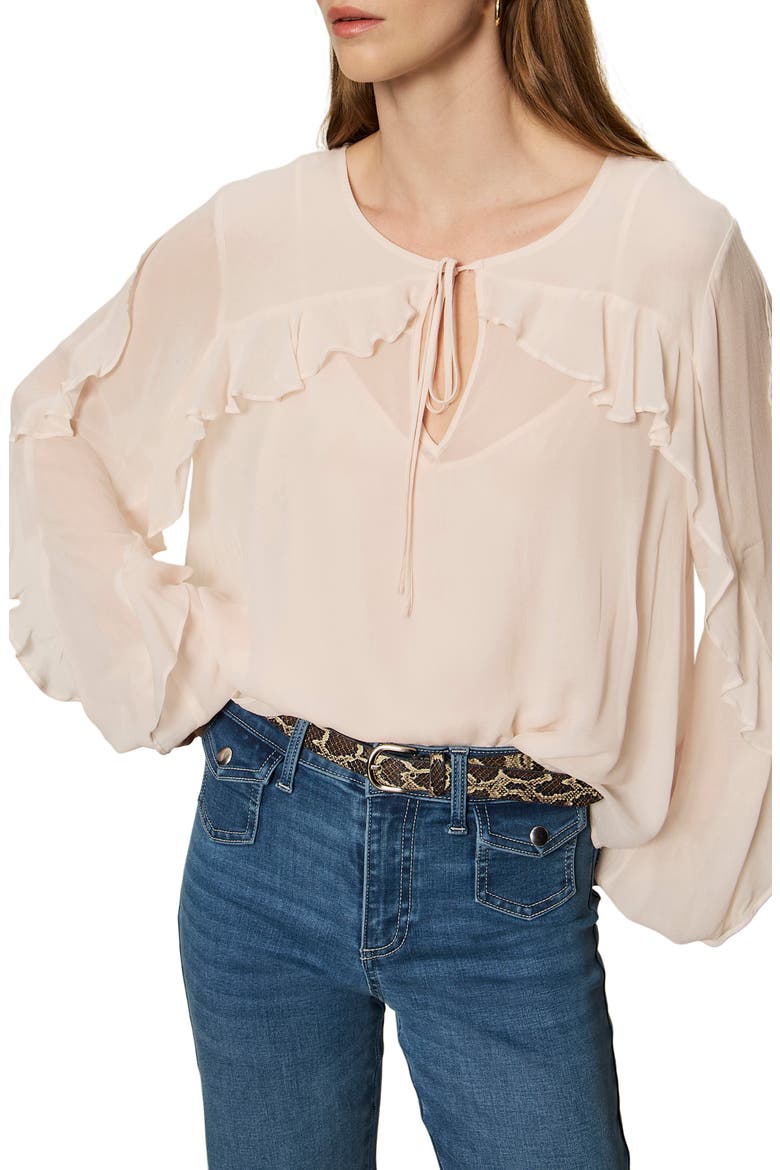 Better Days Ruffle Top, Alternate, color, PINK MILK