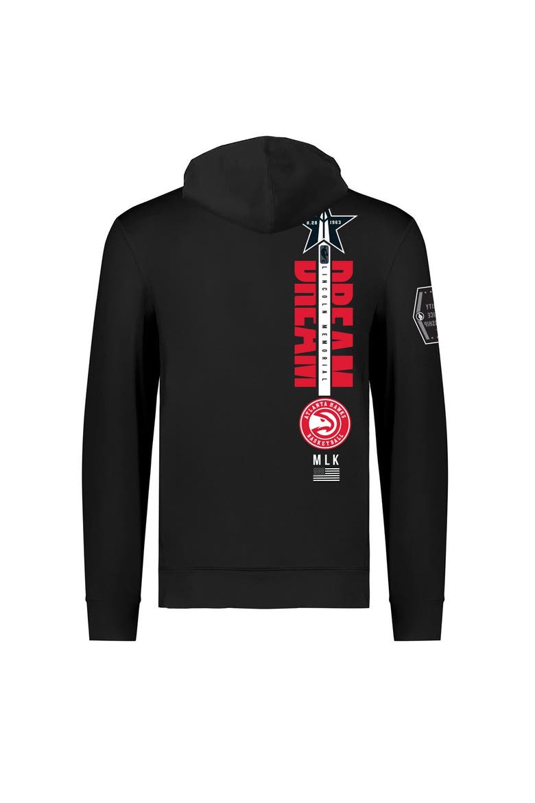 Unisex FISLL x Black History Collection  Black Atlanta Hawks Pullover Hoodie, Alternate, color, Black