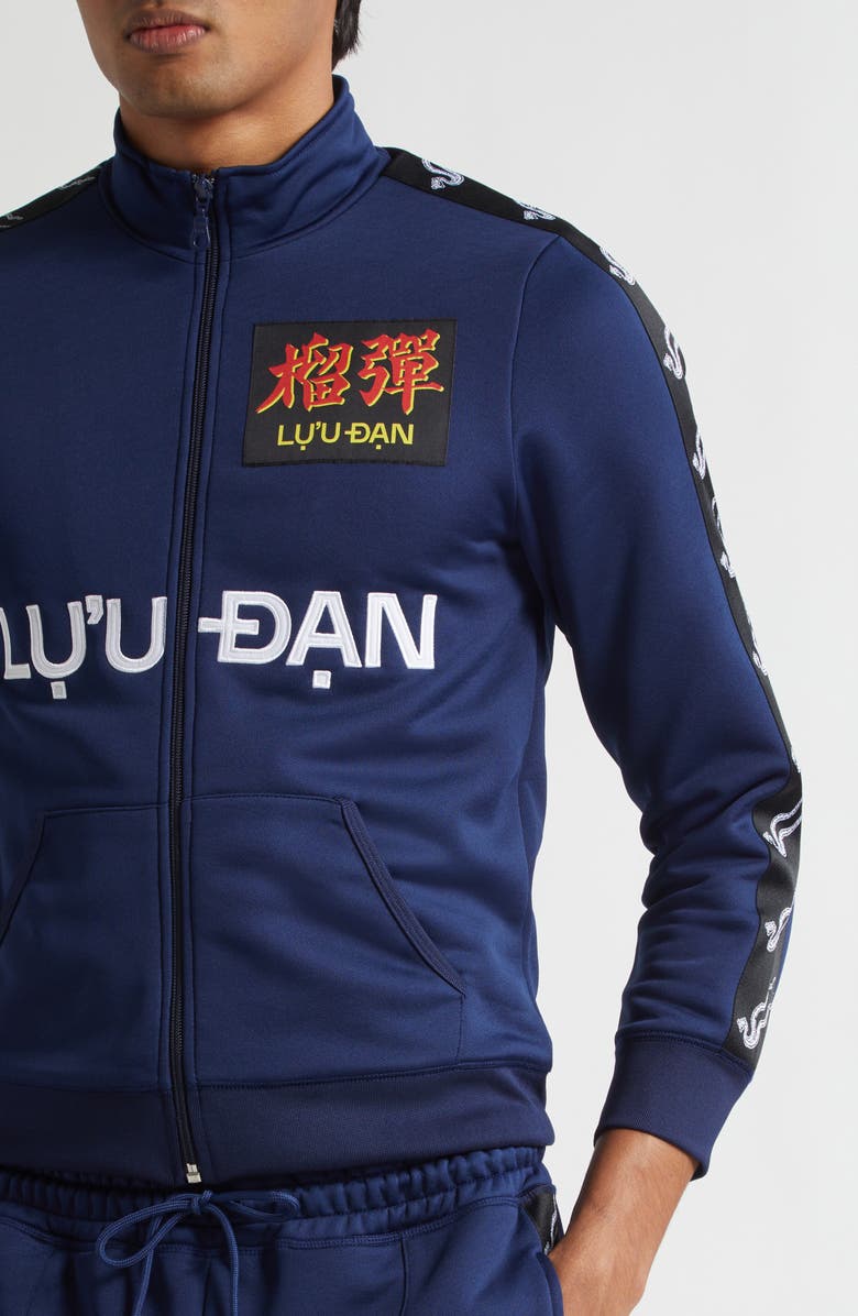 LU'U DAN Shrunken Track Jacket, Alternate, color, Deep Navy