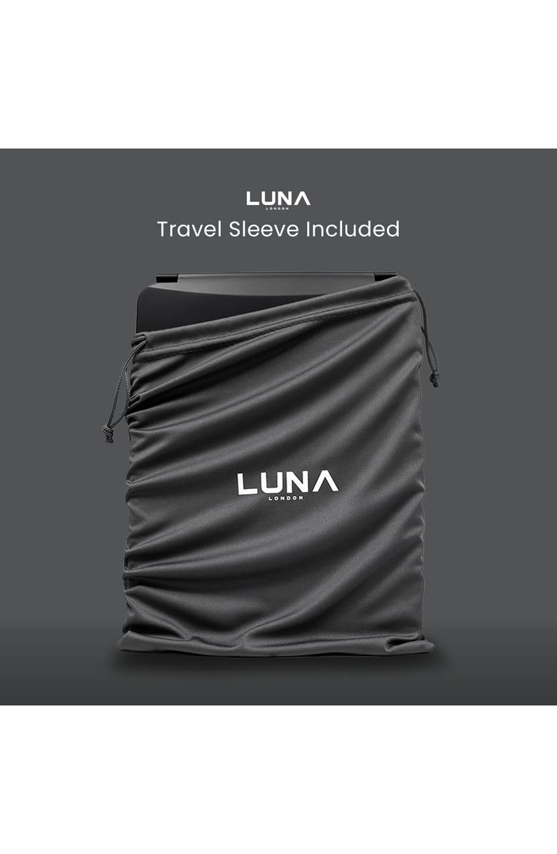 LUNA London ECLIPSE Travel Mirror | LED Lighted Rechargeable Vanity Makeup Mirror, Alternate, color, Matte Black