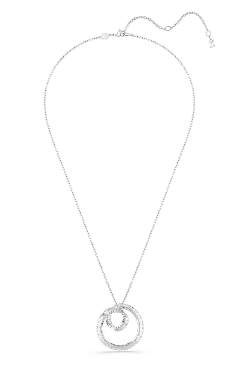 Matrix Pendant Necklace, Alternate, color, WHITE/ SILVER