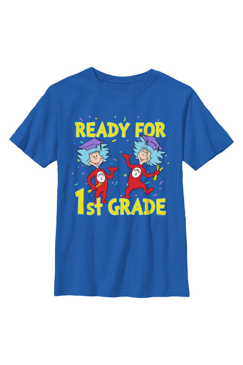 Boy's Dr. Seuss Ready For First Grade  Graphic T-Shirt, Main, color, Royal Blue