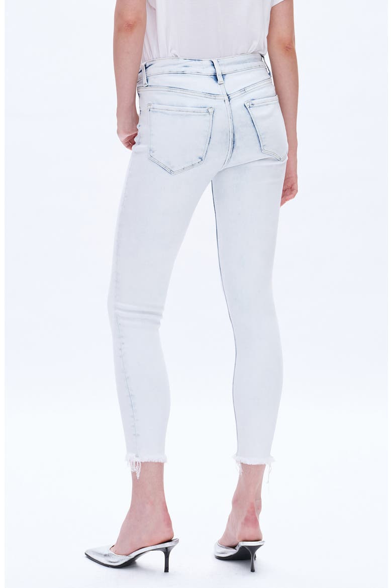 Raw Hem Crop Skinny Jeans, Alternate, color, SNOWFLAKE