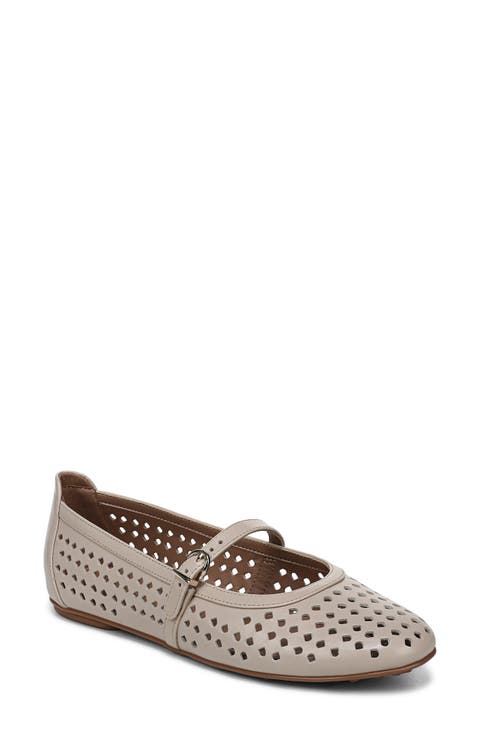 Aria Perforated Mary Jane Flat (Women)