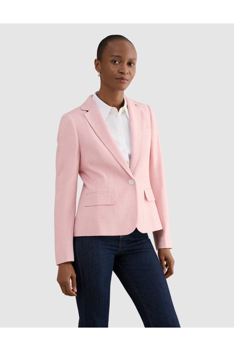 Blake Single-Button Tailored Blazer, Main, color, Pink Ivory