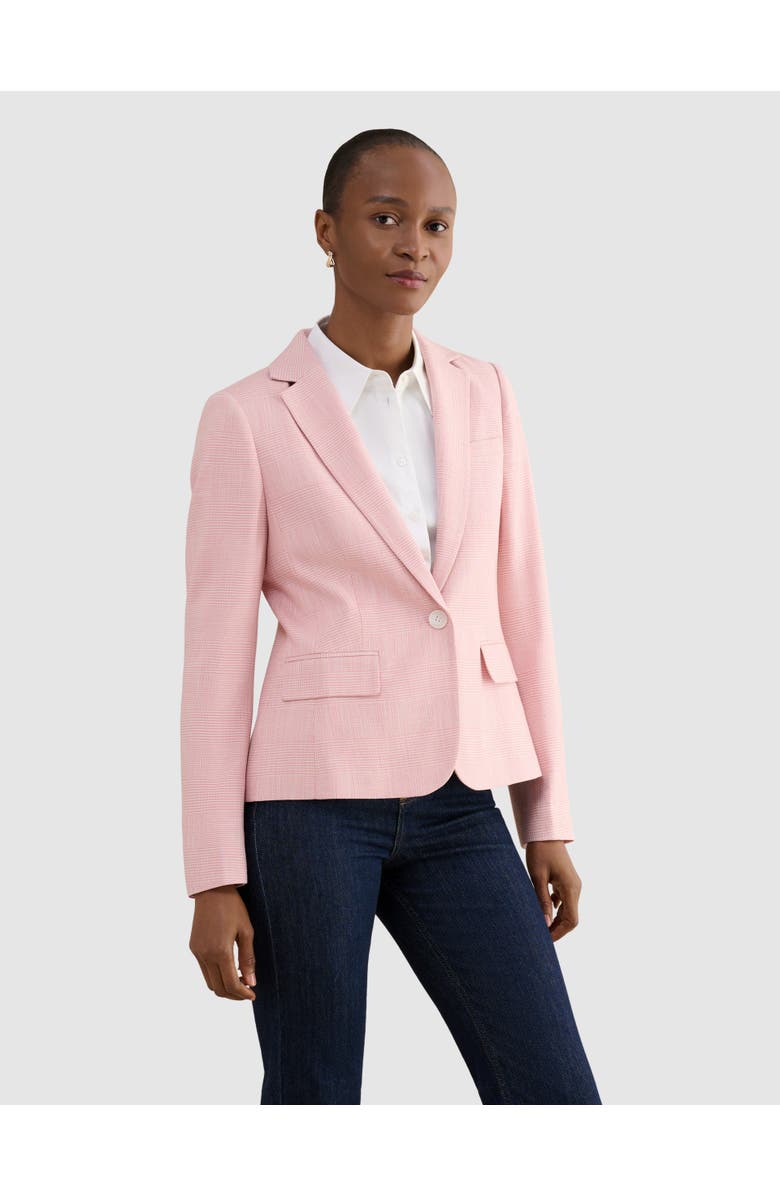 HOBBS LONDON Blake Single-Button Tailored Blazer, Main, color, Pink Ivory