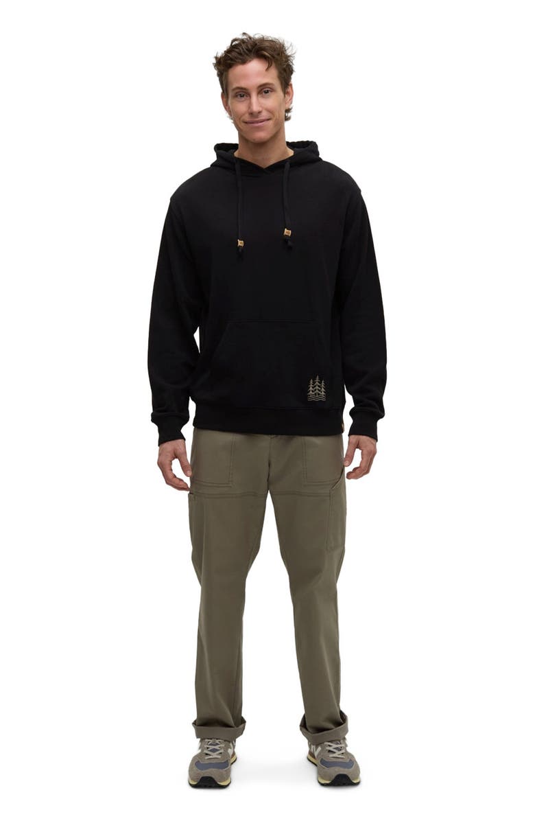 tentree Getaway Relaxed Hoodie, Main, color, Meteorite Black/Light Moss