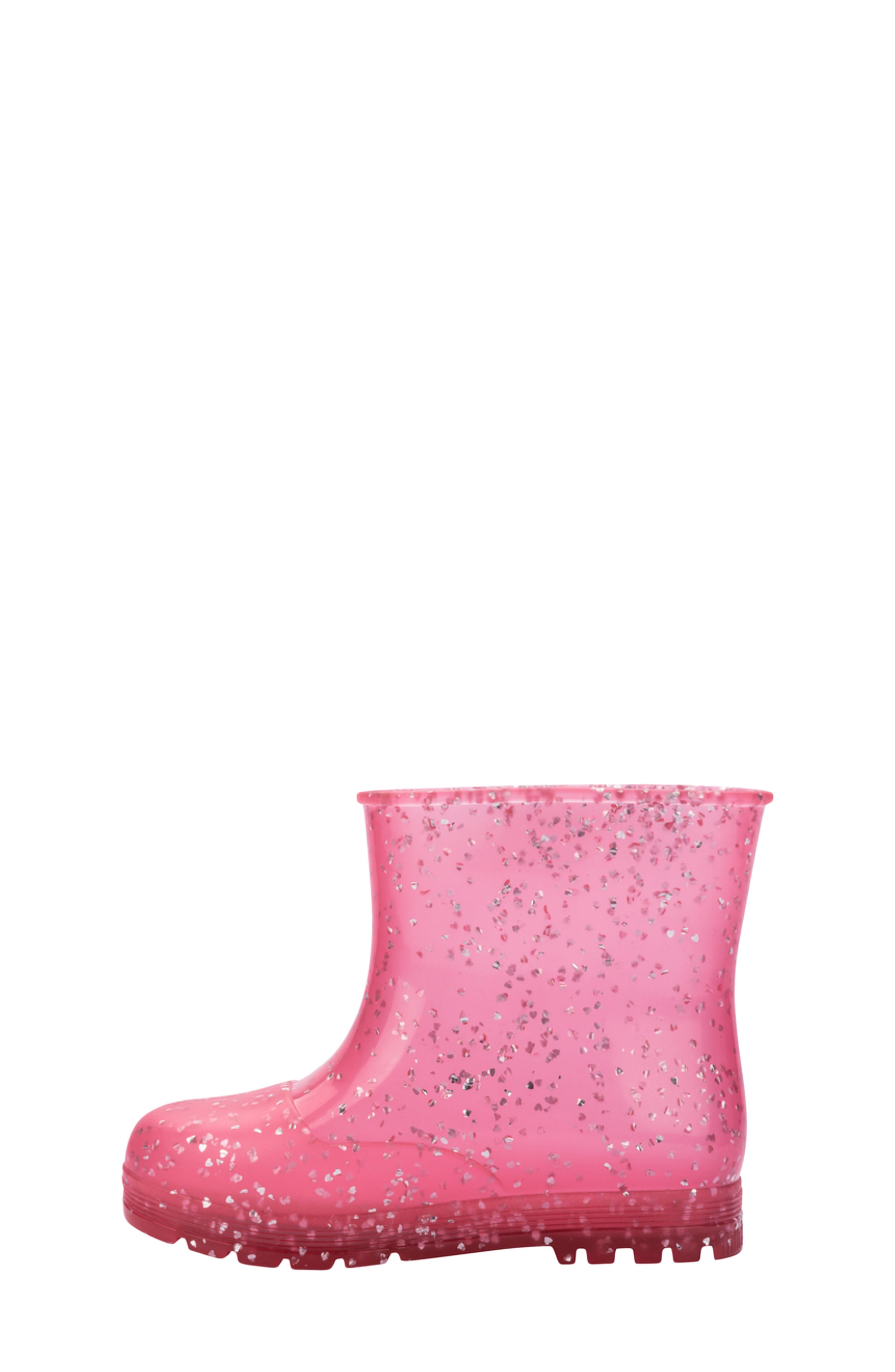 Kids' Welly Shiny Rain Boot, Alternate, color, GLITTER PINK