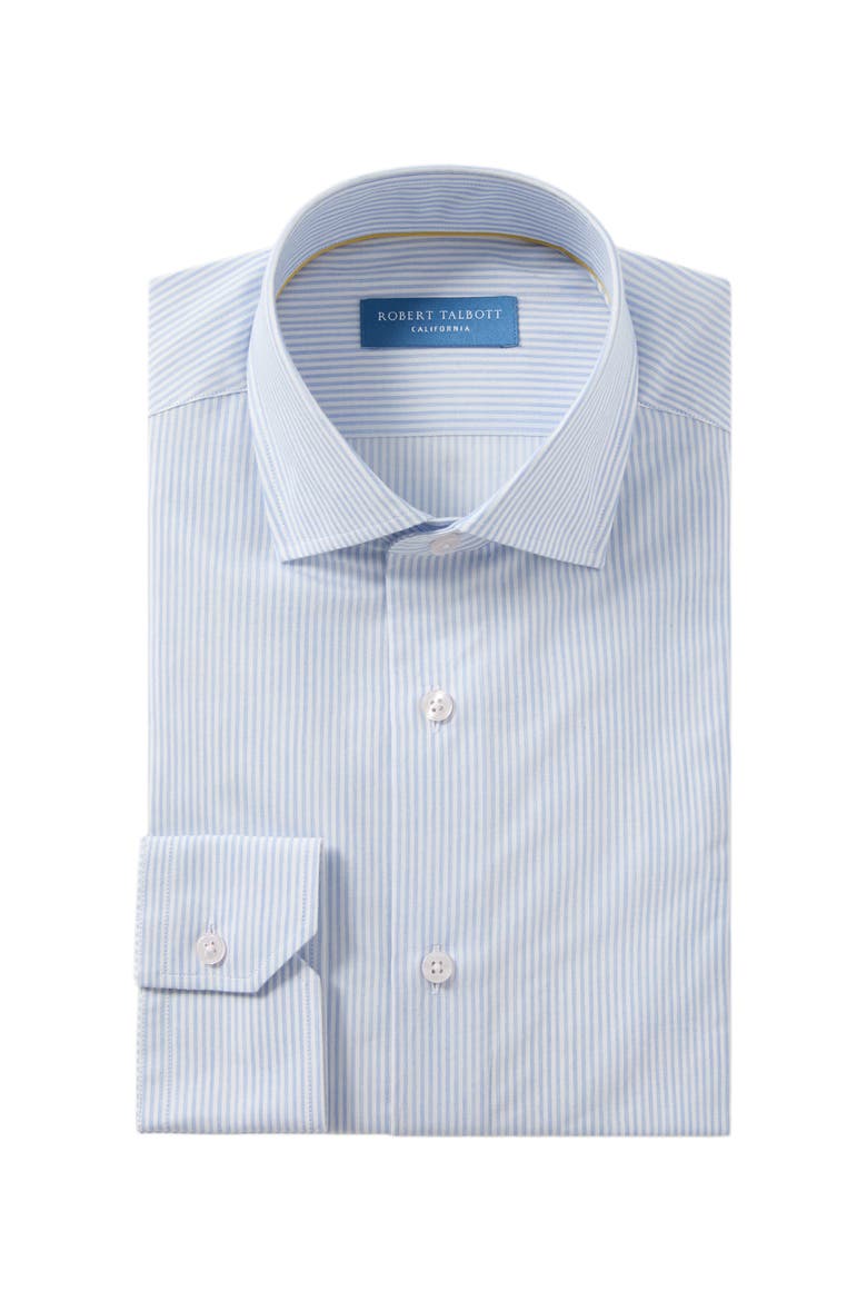 Reynolds Ultra Light Weight Brushed Fine Stripe Shirt, Alternate, color, Blue