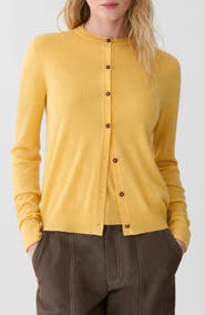 Lafayette 148 New York Cashmere Crewneck Cardigan