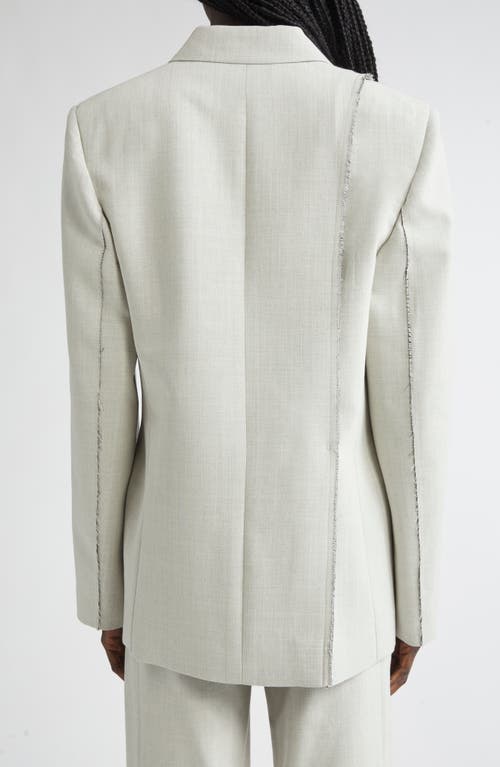 Shop Victoria Beckham Raw Seam Wool Blend Blazer