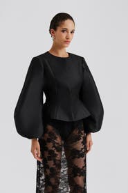 Malina Vendela Balloon Sleeve Blouse
