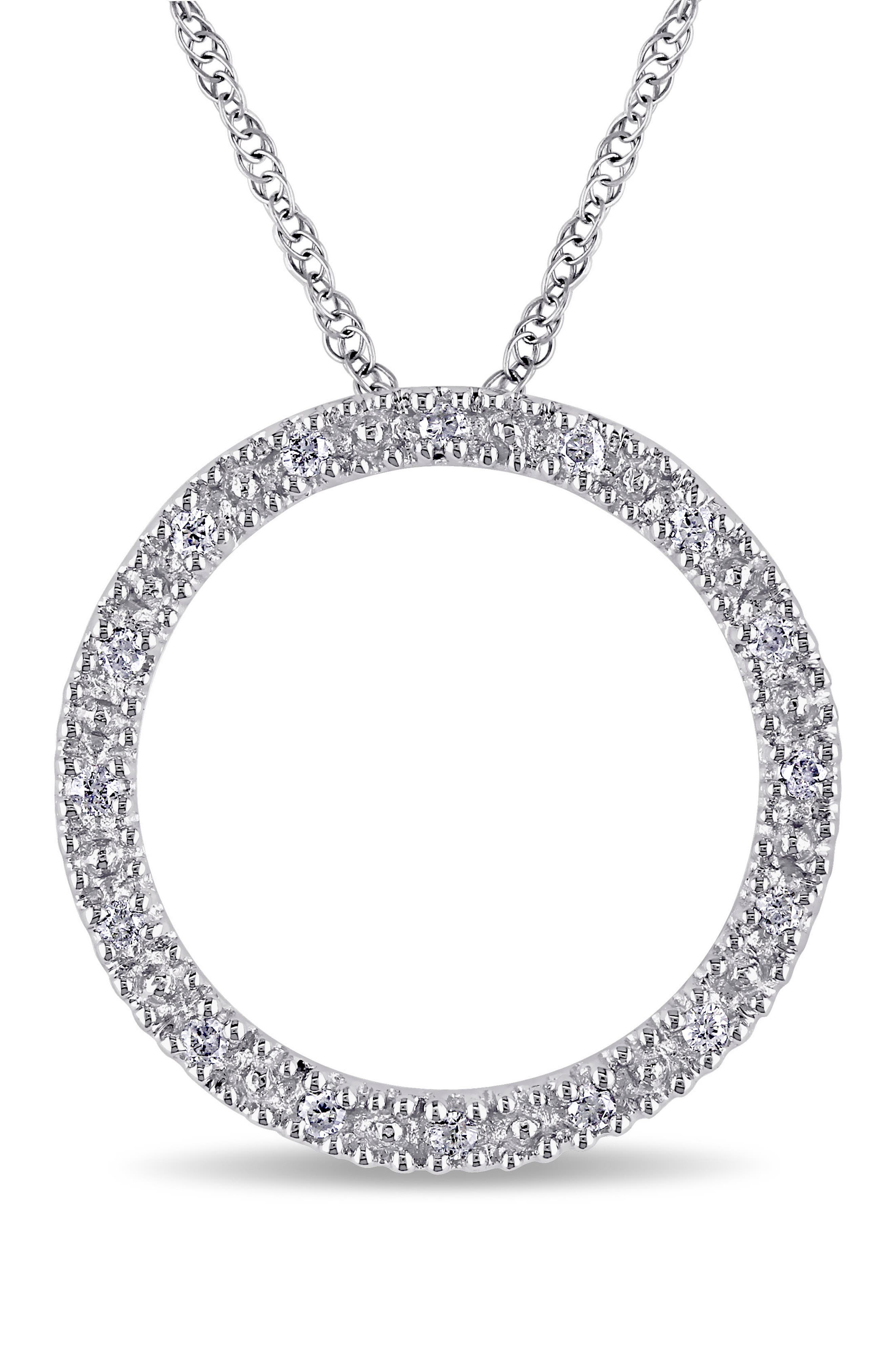 DELMAR Diamond Circle of Life Pendant Necklace