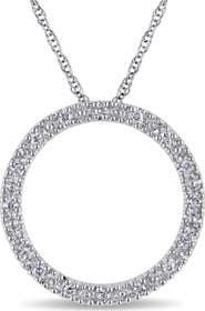 DELMAR Diamond Circle of Life Pendant Necklace