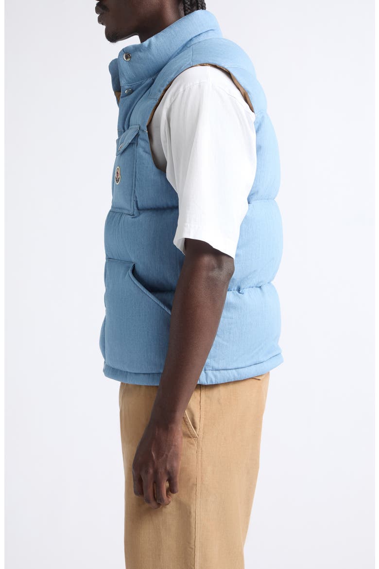 Ervional Denim Down Puffer Vest, Alternate, color, CORONET BLUE