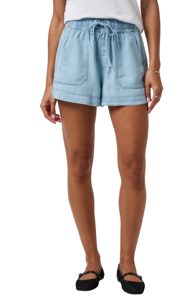 TravisMathew Chambray Drawstring Shorts, Main, color, 